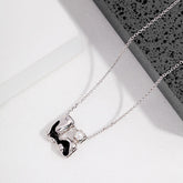 Etoilelier Collier en Argent Sterling 925 Perle Goutte Glaçure Collier Moderniste Collier chaîne en Argent Collier Pendentif